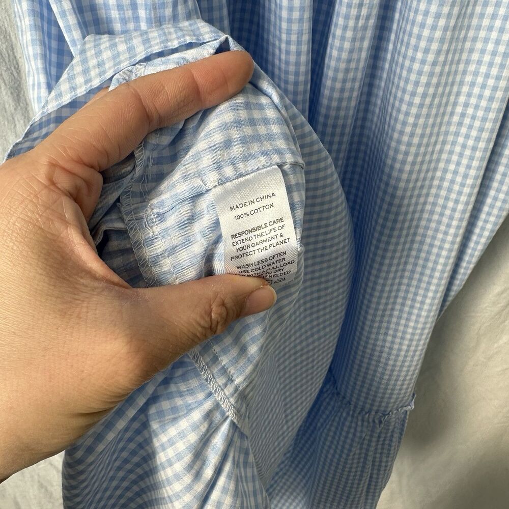 NEW Hill House Louisa Nap Dress Hydrangea Gingham Blue Small 100% Cotton - Picture 5 of 8
